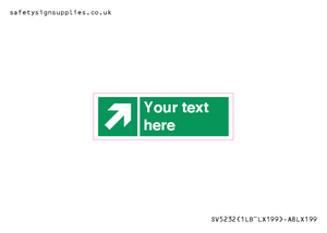 Custom Arrow Top Right Sign